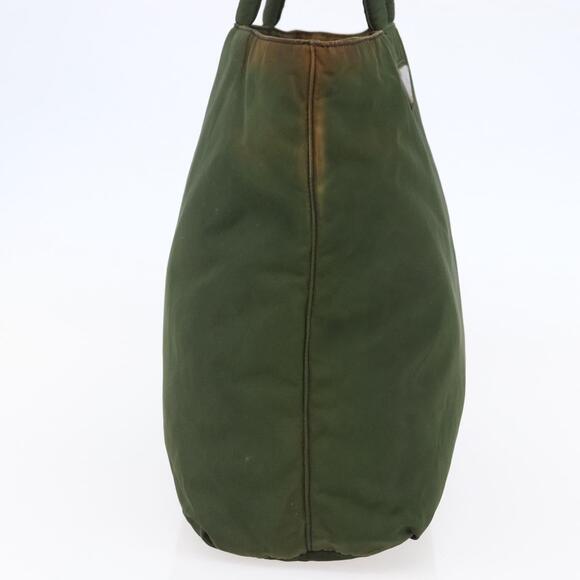 PRADA Tote Bag Nylon Khaki Silver Auth bs29922 - Picture 3 of 16